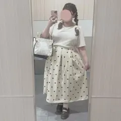 CLETTE　フレアスリーブ　胸元シャーリングトップス　半袖　大きいサイズ　4Lのサムネイル