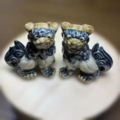 陶器製シーサー2個セット 守り神 厄祓い