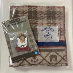夏目友人帳　一番くじ　C賞チェック柄ストール　G賞ラバーストラップ 付　匿名配送