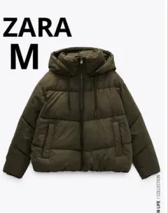 【新品タグ付き】ZARA パフジャケット カーキ Mサイズ