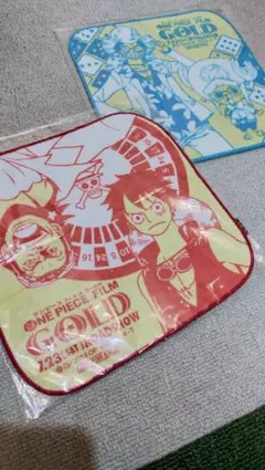 【2枚セット】ワンピース フィルム ゴールド ハンドタオル