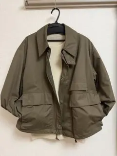 UNIQLO U オリーブジャケット　ユーティリティショートブルゾン