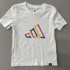 adidas キッズ Tシャツ 130cm ホワイト