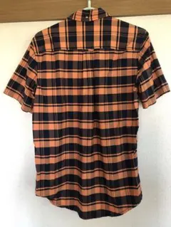 Hurley 半袖シャツ オレンジ/ネイビー チェック柄のサムネイル