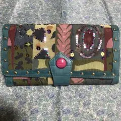 か*わ様 美品 レアANNA SUI アナスイ 長財布 がま口 ピーコック - メルカリ