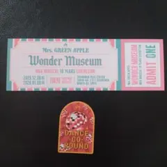 ミセスグリーンアップル ワンダーミュージアム チケット ステッカー