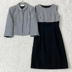 未使用級✨エムズグレイシー セットアップ ワンピース リボン 切り替え 9号 M