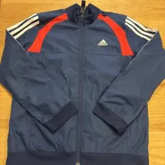 adidas ジャケット 140 ネイビー/レッド