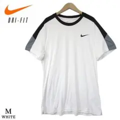 NIKE DRI-FIT ナイキ 吸汗速乾Tシャツ 白 M ジムウェアに男女兼用
