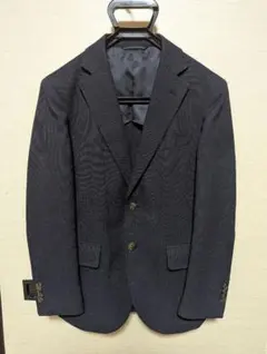 洗濯可能 ダークブルー テーラードジャケット