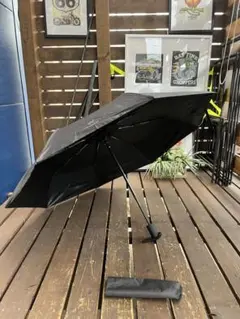 折りたたみ傘 軽量 日傘 UVカット　ワンタッチ　晴雨兼用 8本骨　ブラック