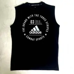 adidas スリーブレス　タンクトップＴシャツ　S size ブラック