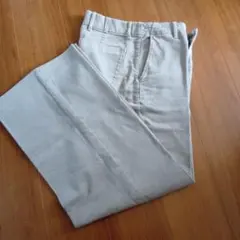 UNIQLO ワイドトラウザージーンズ グレー Lサイズ