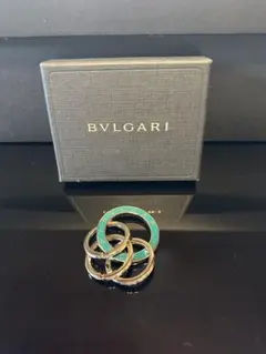 BVLGARI ブルガリ・ブルガリ キーリング　キーチャーム 3連 グリーン