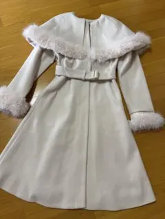 マルチWayケープベルトファーフレアコート[kz572]