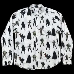 グラニフ×仮面ライダー 怪人総柄シャツ Lサイズ