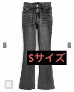 新品タグ付き GRL フレアデニムパンツ ブラック S cu532