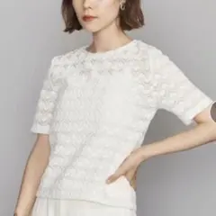 ユナイテッドアローズ BEAUTY&YOUTH レース 半袖 トップス 白 近年のサムネイル