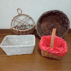 花アレンジメント用バスケット4点セット ガーデニング 寄せ植え 母の日