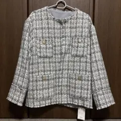 Dou Dou ツィードノーカラージャケット★新品未使用品のサムネイル