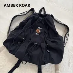 しまむら AMBERROAR 巾着型 リュック ブラック アンバーロアのサムネイル