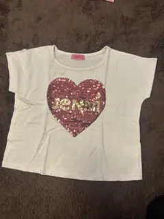 Jenni ハートスパンコール Tシャツ 130cm