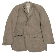 フランスDELAHAYE リネン テーラードジャケット 2ボタン 背抜きi29