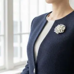 卒業式◇パール　フラワー　ブローチ　コサージュ　2Wayタイプ / セレモニー