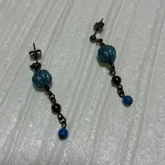 アンティークブルー　ピアス