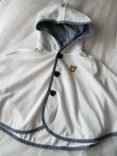 未使用　ミキハウス　ホットビスケッツ　ポンチョ　ケープ　UVカット