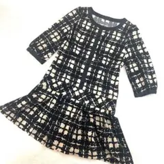 UNTITLED ショートスリーブワンピース　ひざ丈 総柄 Mサイズ