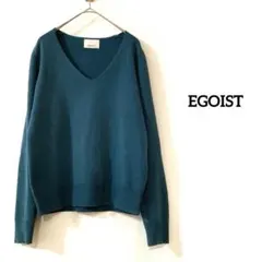 EGOIST Vネックニット トップス　レディース　ダークグリーン　F