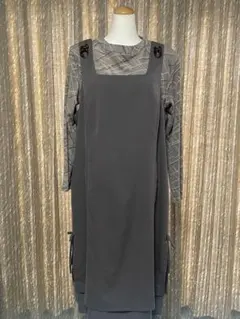 ジャンパースカート、カットソーSET 3L レトロ　USED 秋冬　⑤