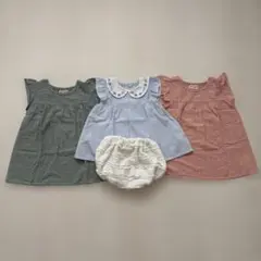 ベビー服 まとめ売り 80センチ ワンピース トップス パンツ 4点セットのサムネイル