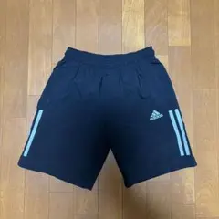adidas ハーフパンツ 150 黒 3本ストライプ