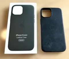 Apple純正 iPhone13mini レザーケース セコイアグリーン 箱付きのサムネイル