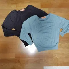 スーナウーナ SunaUna トップス ニット ブラウン&ミントグリーン 2着