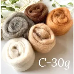 【羊毛・Ｃ・30g】羊毛フェルト【匿名配送】まとめ売り