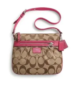 【極美品】COACH コーチ ショルダーバッグ シグネチャー ピンク