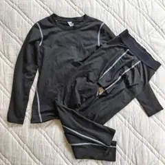 スポーツインナー キッズ 上下セット 130 黒