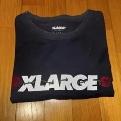 XLARGE ロンT 長袖 薔薇 ローズ ブラック L