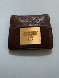 MOSCHINO レザーコインケース ブラウン