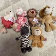 nici 動物キャラクターぬいぐるみ6体セット