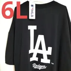 【新品】MLB★ドジャース★半袖Tシャツ★ビッグロゴ★大谷翔平★黒★6L