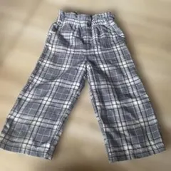 チェック柄ワイドパンツ 100cm~