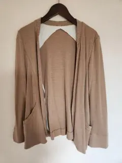 COMME CA DU MODE　ベージュ カーディガン フロントオープン