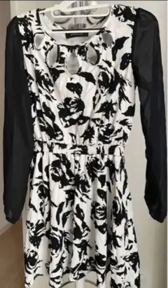 スパイラルガール美良品 透け感シフォン袖ワンピースFreeサイズレディース