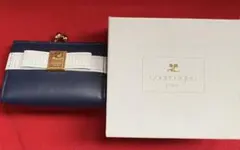 COURTIER コインケース ネイビー　白リボンのサムネイル