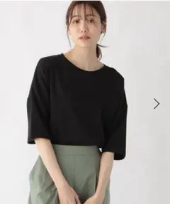 なめらかタッチラウンドチュニック/992253 ブラックLのサムネイル