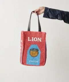 LION COFFEE 　ear PAPILLONNER　バスケットトートバッグ